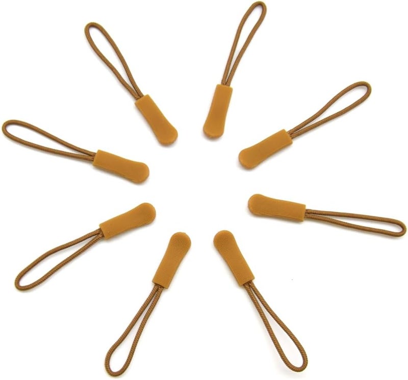 Ruidee 50 Pieces Zipper Pulls Zipper Tabs Zipper Pull Cord Extender Replacement Zipper Pulls for Backpacks, Jackets, Luggage, Purses, Handbags（Brown） - Image 4